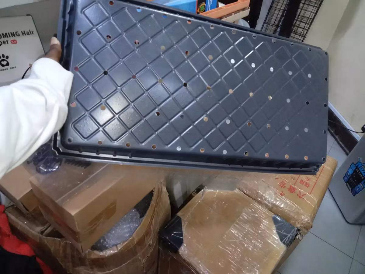 Strong-Bottom Perforated Hydroponic Trays - With Holes