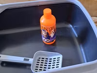 Pişik tualeti dəsti - Açıq tip plastik pişik tualeti – ön hissədə — foto 1