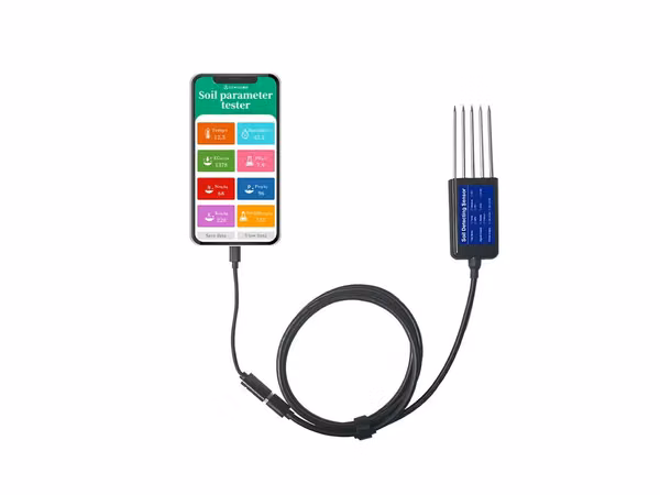 Analizator de calitate 4G pentru sol: Umiditate, Temperatura, pH, EC, NPG, Fertilitate...