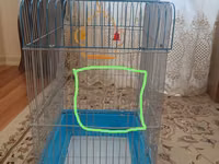 Quş qəfəsi – orta ölçü - Material: metal barmaqlaqları, möhkəm — foto 4