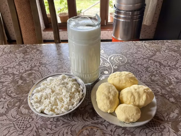 Təbii süd məhsulları 1 kg şor 3 AZN 3 litr ayran 1.50 AZN 1 kg təmiz