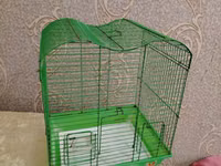 Yaşıl heyvan qəfəsi - Material: metal tor və plastik altlıq - Rəng — φωτογραφία 3