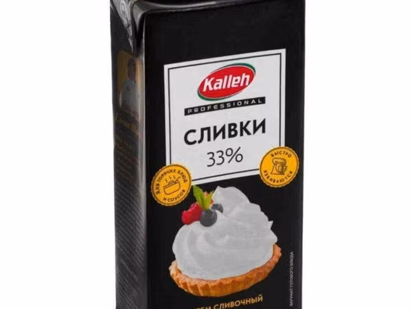 Сливки Kalleh Professional, 33% жирности, 1000 мл. - Формат: UHT