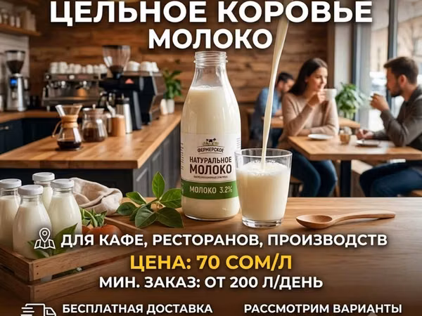 Коровье молоко, Домашнее, Оптом