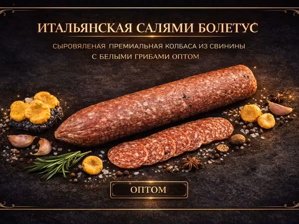 Колбаса салями болетус с белыми грибами