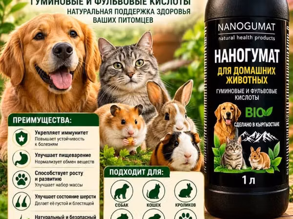 NANOGUMAT — органический поддерживающий продукт для животных и птицы