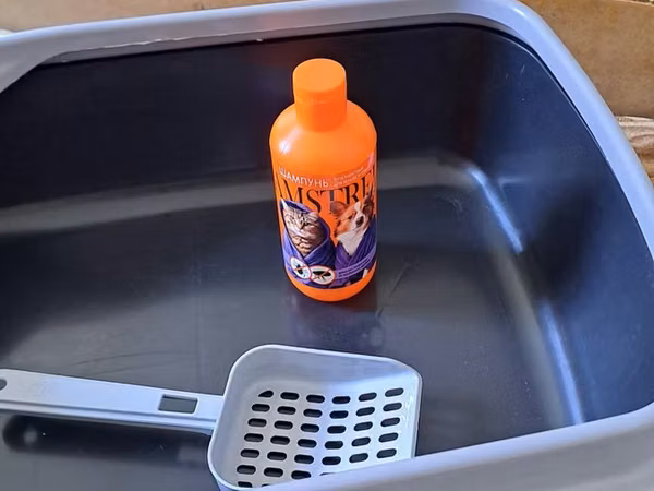 Pişik tualeti dəsti - Açıq tip plastik pişik tualeti – ön hissədə