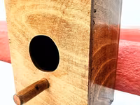 Taxta quş yuvası/küçəciyi - Material: təbii taxta, hamar cilalanmış — عکس 2