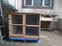 Taxta dovşan/quş qəfəsi – ikitaqlı, geniş və havadar - Material — รูปภาพ 3