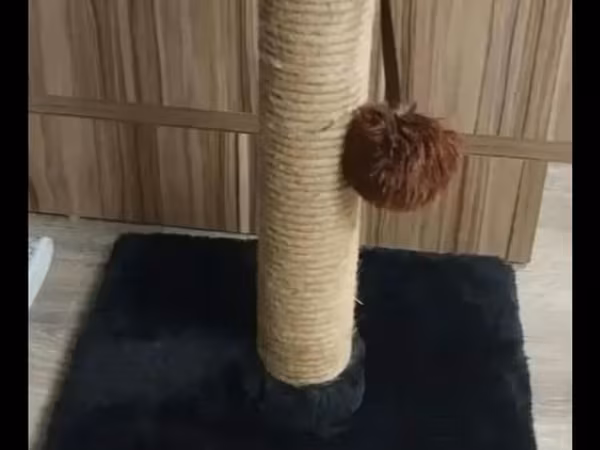Pişik üçün qaşınma dirəyi və oyun stendi - Material: təbii sizal