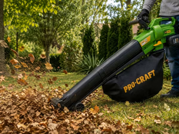 Pro-craft 20V Aккумуляторный воздуходув-пылесос-измельчитель листьев 3-в-1.