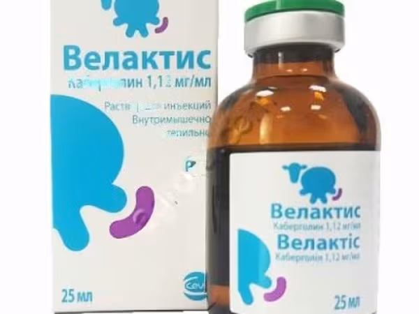Велактис / содержит 1,12 мг каберголина,/ 25мл