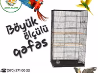 Böyük ölçülü tutuquşu qəfəsi - Ölçülər: 150 sm hündürlük, 78 sm en, 46 — عکس 1
