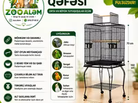 Tutuquşu Qəfəsi Bu model orta və böyük tutuquşular üçün hazırlanmış — عکس 1