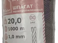 Шпагат из полипропилена ф1мм, скрученный из 2 нитей — fotografija 2