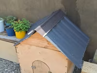 Taxta it evi / heyvan üçün açıq hava evi - Material: qalın faner və — عکس 2