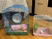 Hamster və ya kiçik gəmiricilər üçün iki ədəd qəfəs komplekti Mavi — zdjęcie 1