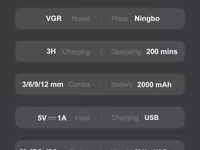 VGR 209 - İt pişik qırxan 2000mAh 4 speed 7000RPM Cord/Cordless — sawirka 4