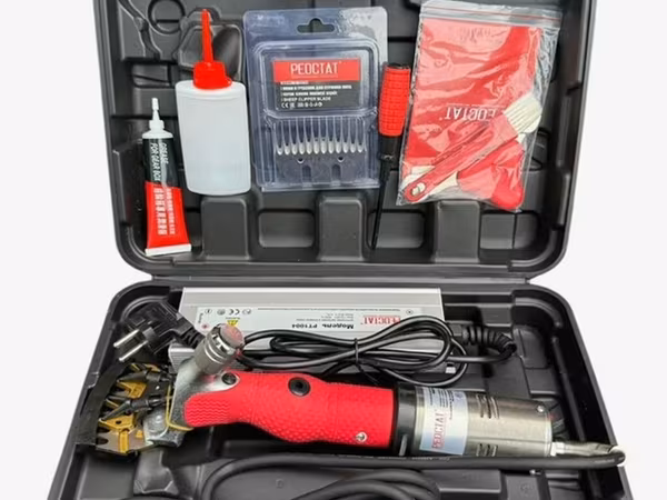 Электрическая машинка для стрижки овец/коз в комплекте в чемодане