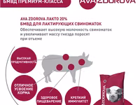 Бмвд для лактирующих свиноматок ava zdorova лакто 20% 25 кг белковая минерально-витаминная — 3. fotó