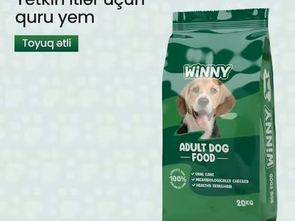 20 kq . endirimli qiymət . Winny Adult Dog Food yetkin itlər üçün