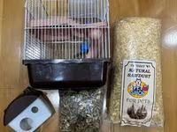 Hamster və ya kiçik gəmiricilər üçün tam dəst: - İki mərtəbəli qəfəs — foto 1