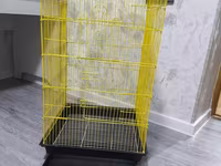 Böyük ölçülü quş qəfəsi - Material: möhkəm metal barlar, açıq sarı — foto 2