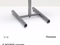 Регулируемая подставка с двумя металлическими мисками для собак/кошек — ছবি 3
