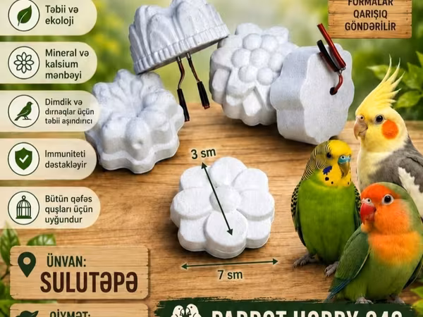 Təbii Mineral Bloklar – quşlarınız üçün sağlam dəstək Məhsul təsviri