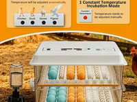 120 yumurtalı, ikiqat enerji mənbəli inkubator - 5 çıxartma rejimi: 4 — عکس 1