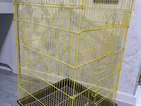 Böyük ölçülü quş qəfəsi - Material: möhkəm metal barlar, açıq sarı — foto 5