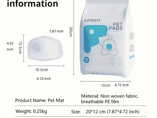 KIMPET Pet Pads – heyvanlar üçün birdəfəlik yastıqlar - Paket: 25
