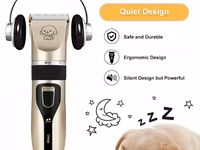 Sakit işləyən it/pişik üçün saç kəsən maşın – şarj olunan, ergonomik — عکس 1