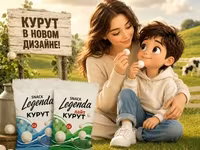 Курут Snack Legenda — натуральный молочный курут в новом дизайне. - — 3 зураг