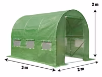 Теплица для сада Demetra 3 м - 2 м - 2 м, 180 г/м2, 26 мм, 0.9мм 3L — foto 2