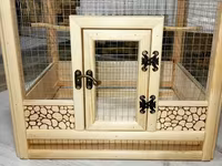 Taxta quş qəfəsi (dekorativ ev formasında) - Material: təbii ağac — عکس 2