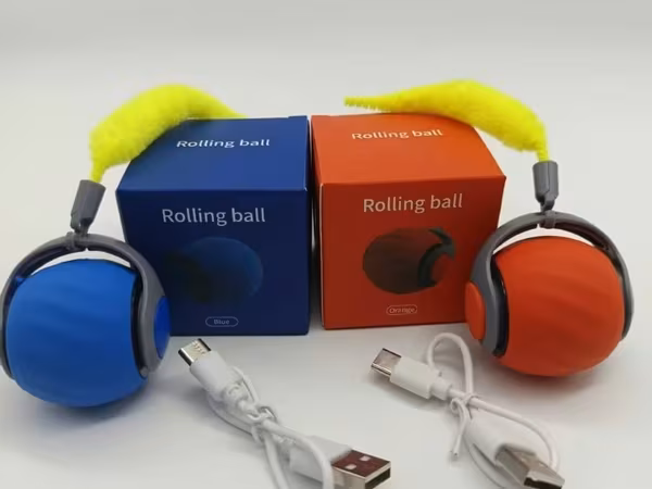 Məhsul: Avtomatik “Rolling Ball” pişik oyuncağı - Rənglər: mavi və