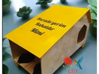 Taxta pişik evi – “Burada yerim rahatdır” yazılı - Material — تصویر 2