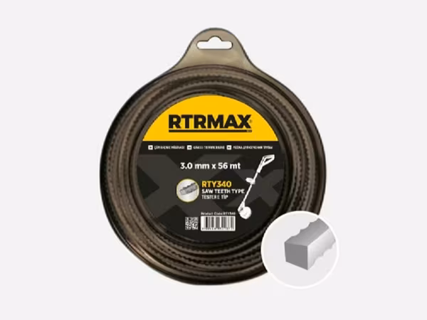 Леска для кустореза квадратная зигзагообразная RTRMAX RTY340 W2