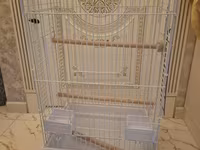 Böyük ölçülü quş qəfəsi - Material: ağ rəngli, davamlı metallik tor — zdjęcie 2