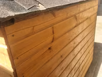 Taxta it evi - Material: təbii taxta panellər, möhkəm karkas - Dam — foto 3