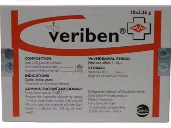 Верибен (Veribeni) для собак, лошадей, КРС, овец и других видов животных