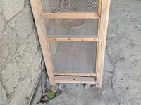 Taxta qəfəs/damlıq – quşlar və ya kiçik heyvanlar üçün - Material — foto 3