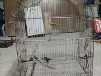 Metall quş qəfəsi dovşan tutuquşu göyərçin qəfəs - Material: möhkəm — sawirka 2