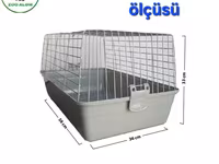 Dovşan qəfəsi – praktik və rahat həll - Ölçü: 58 × 36 × 33 sm - — fotografija 5
